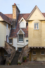 Fototapeta na wymiar Edinburgh (Scotland) - Typical old houses in Canongate, Old Town