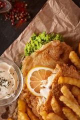 traditional english food shif and chips