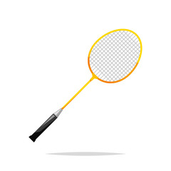 Badminton racket vector isolated illustration