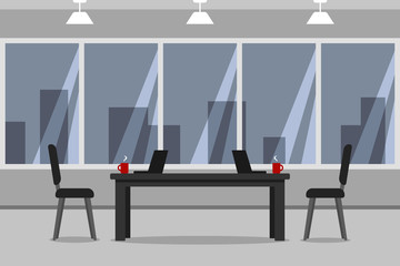 Empty conference hall. Vector illustration.