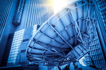 Satellite Antenna and Urban Architecture..