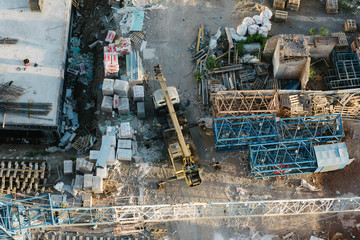 The foundation of a new high-rise building