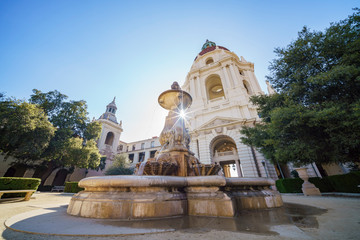 Fototapeta premium Afternoon view of The beautiful Pasadena City Hall at Los Angeles, California