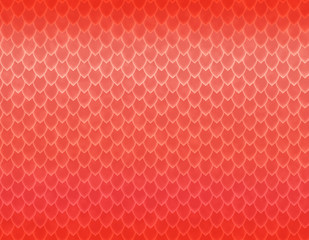 Red and coral gradient snake skin pattern, sharp scale