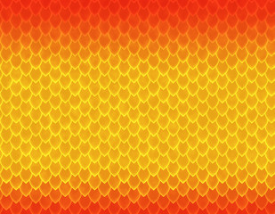 Orange and yellow gradient snake skin pattern, sharp scale