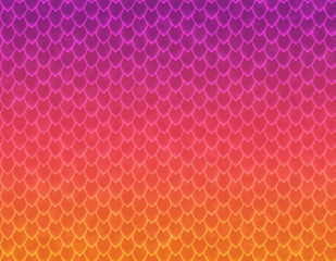 Violet, pink and orange gradient snake skin pattern, sharp scale