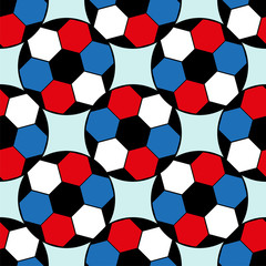 Seamless repeating of football soccer pattern illustration