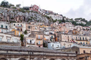 View of Modica from below