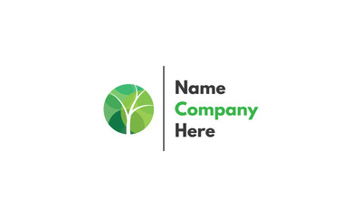 Obraz premium Tree Green abstract Circle vector logo design