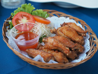 Spicy Deep Fried Breaded Chicken Wings