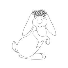 Easter bunny outline