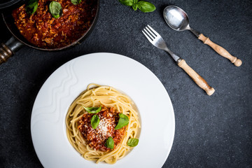 Italian pasta spaghetti bolognese