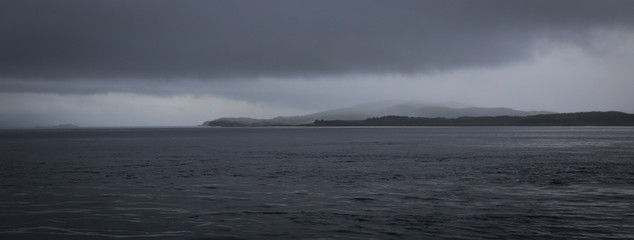 Sea and rain