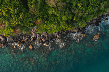 Aerial view coast