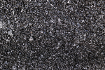 Road construction asphalt road by worker and roller machine. Asphalt road background