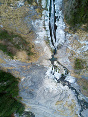 Cascade du Rouget à Sixt-Fer-A-Cheval en hiver dans les Hautes Alpes en France