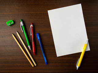 work-table pen paper