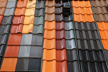 New roof tiles in different colors