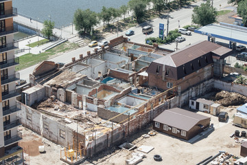 Fototapeta premium New multi-storey building under construction