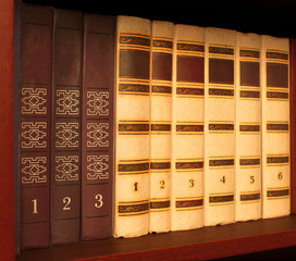 old books on a shelf