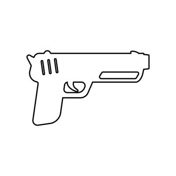 pistol icon. Element of Police for mobile concept and web apps icon. Outline, thin line icon for website design and development, app development