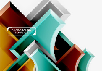 Geometrical 3d shapes background