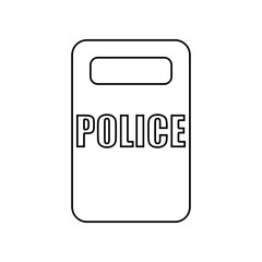 police shield icon. Element of Police for mobile concept and web apps icon. Outline, thin line icon for website design and development, app development