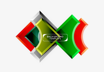 Geometrical 3d shapes background