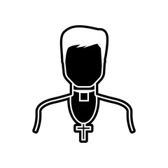 Priest icon. Element of Proffecions for mobile concept and web apps icon. Glyph, flat icon for website design and development, app development