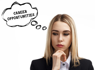 Business, technology, internet and networking concept. A young entrepreneur is thinking about the...