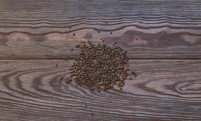 cereals on a background of a wooden texture