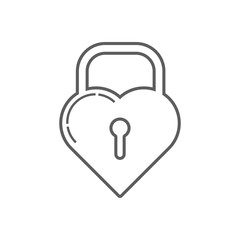 castle in the shape of a heart icon. Element of Romance for mobile concept and web apps icon. Outline, thin line icon for website design and development, app development