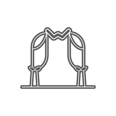 wedding curtains icon. Element of Romance for mobile concept and web apps icon. Outline, thin line icon for website design and development, app development