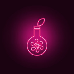 aroma of oil icon. Elements of SPA in neon style icons. Simple icon for websites, web design, mobile app, info graphics