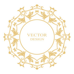 Circular baroque ornament.