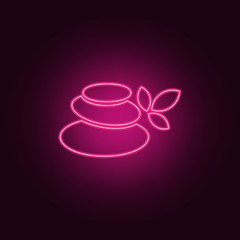 Spa stones icon. Elements of SPA in neon style icons. Simple icon for websites, web design, mobile app, info graphics