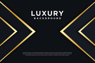 3d luxury black golden background