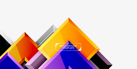 Glossy modern geometric background, abstract arrows composition