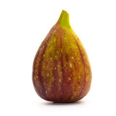 Fig fruits isolated on white background. Top view. Flat lay pattern