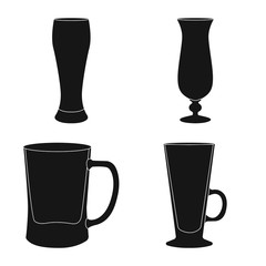 set of cups isolated on white background