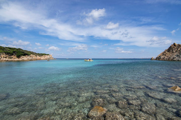 Panorama of Cala Sambuco in Sardinia