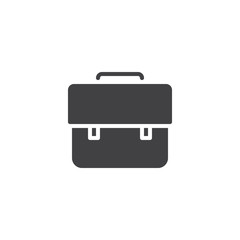 Portfolio case vector icon. Business bag filled flat sign for mobile concept and web design. Briefcase glyph icon. Symbol, logo illustration. Pixel perfect vector graphics