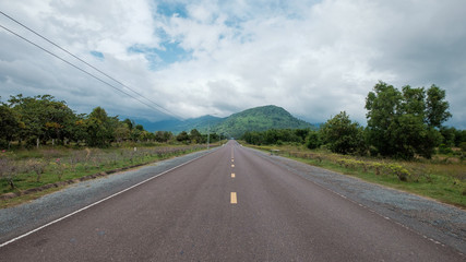 Straight Road to Bokor Mountain