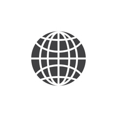 Globe grid vector icon. filled flat sign for mobile concept and web design. Planet Earth glyph icon. World symbol, logo illustration. Pixel perfect vector graphics