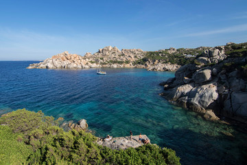 Fototapeta na wymiar Panorama of Cala Spinosa in Sardinia