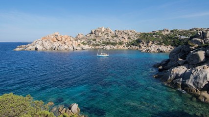 Panorama of Cala Spinosa in Sardinia