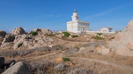 Lighthouse of Capo Testa in Sardinia