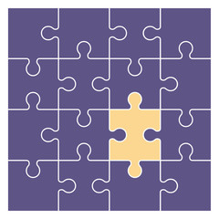 Fototapeta premium Set of puzzle pieces