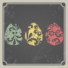 Beautiful Easter eggs illustration
