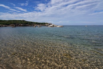 Panorama of La Licciola beach in Sardinia